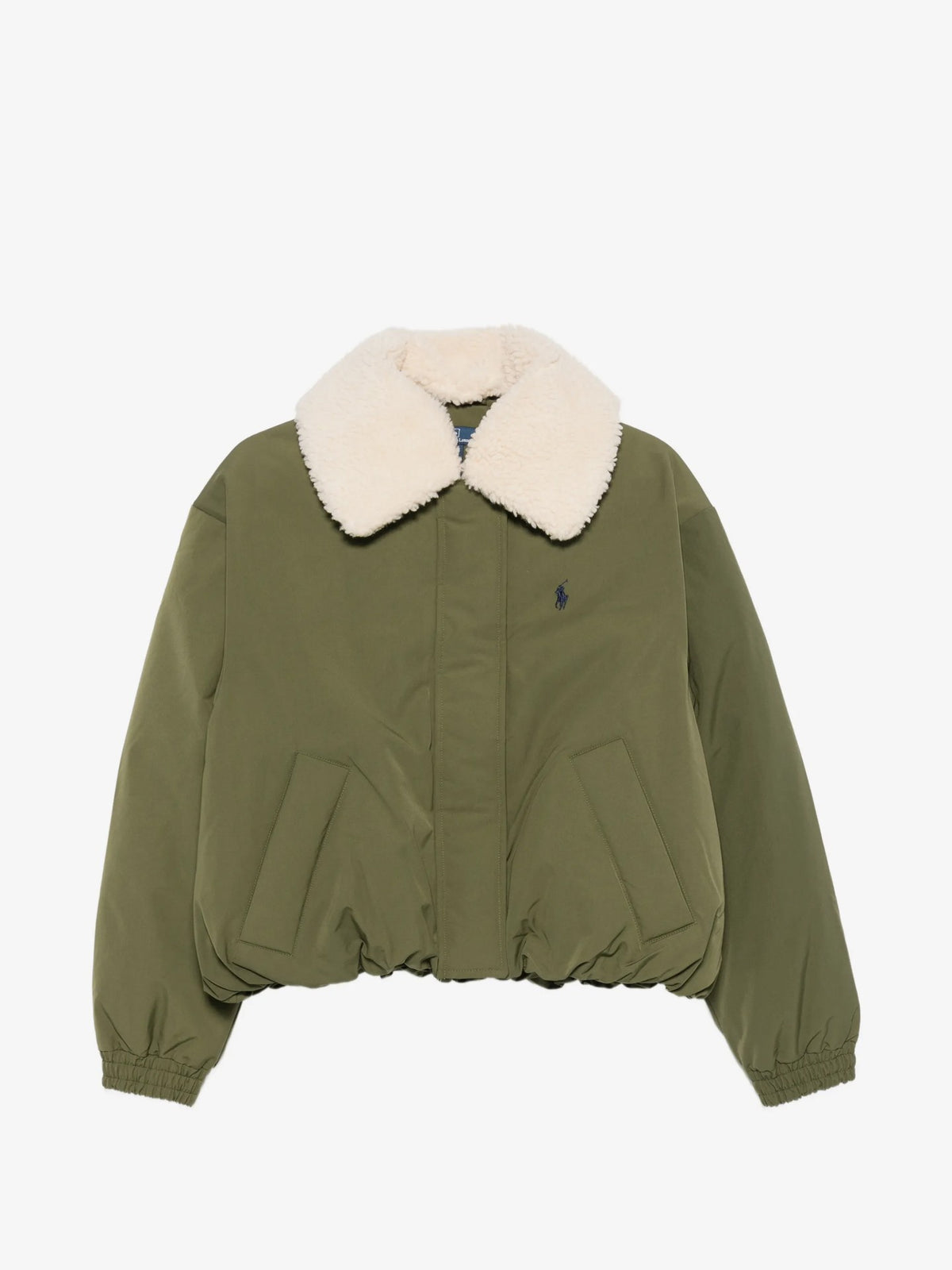 Giacca Con Logo Ricamato - Verde Oliva