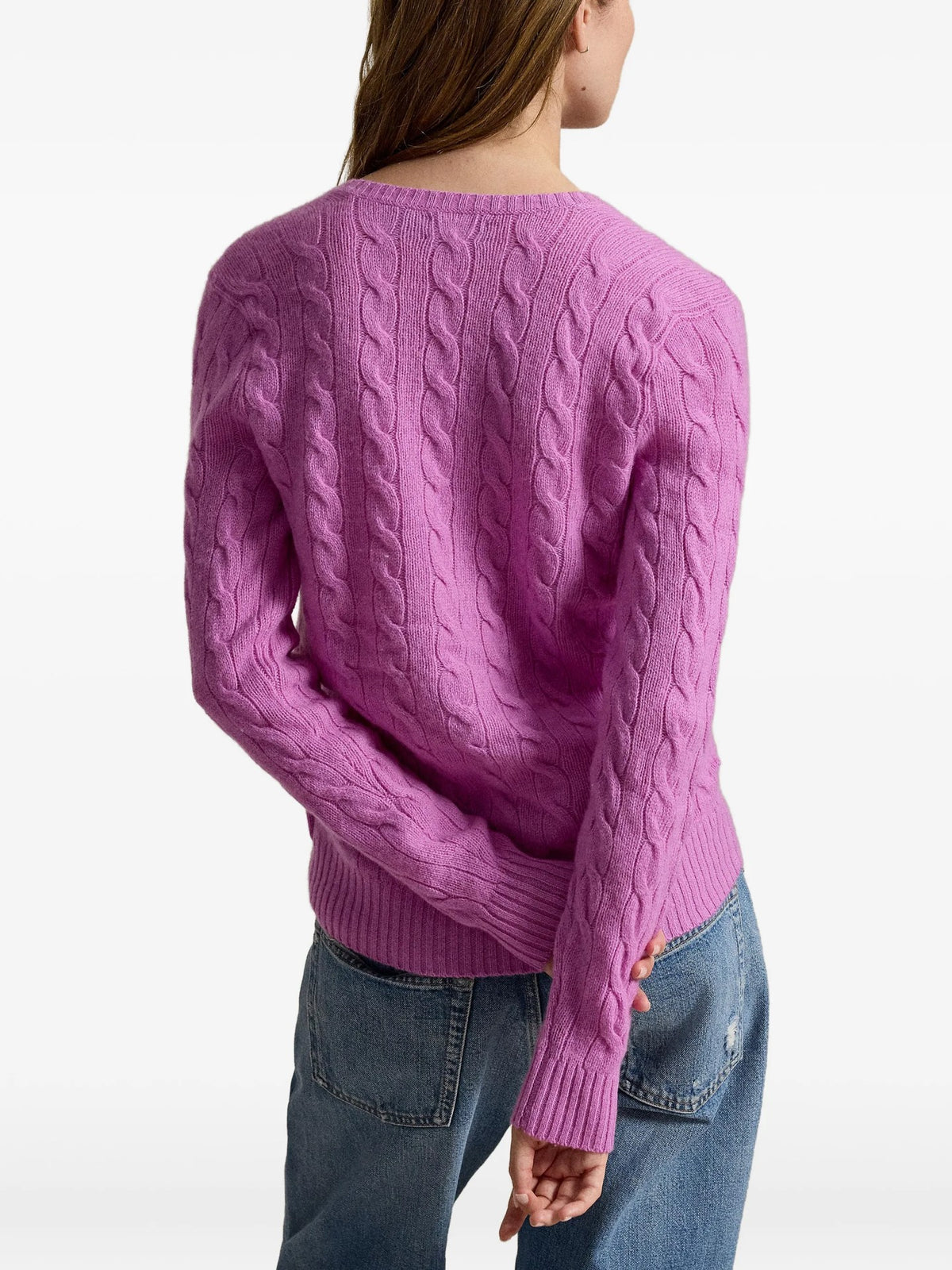 Maglione Con Scollo A V - Rosa