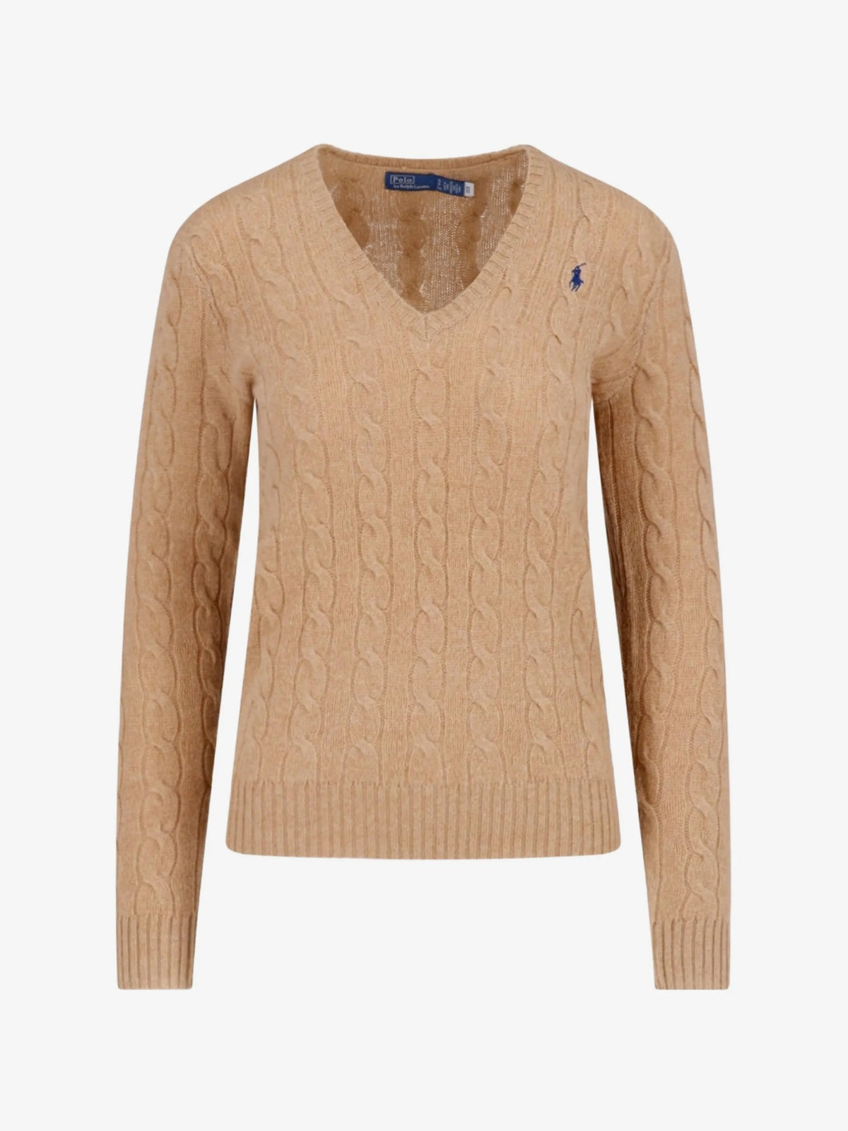 Maglione Con Scollo A V - Cammello