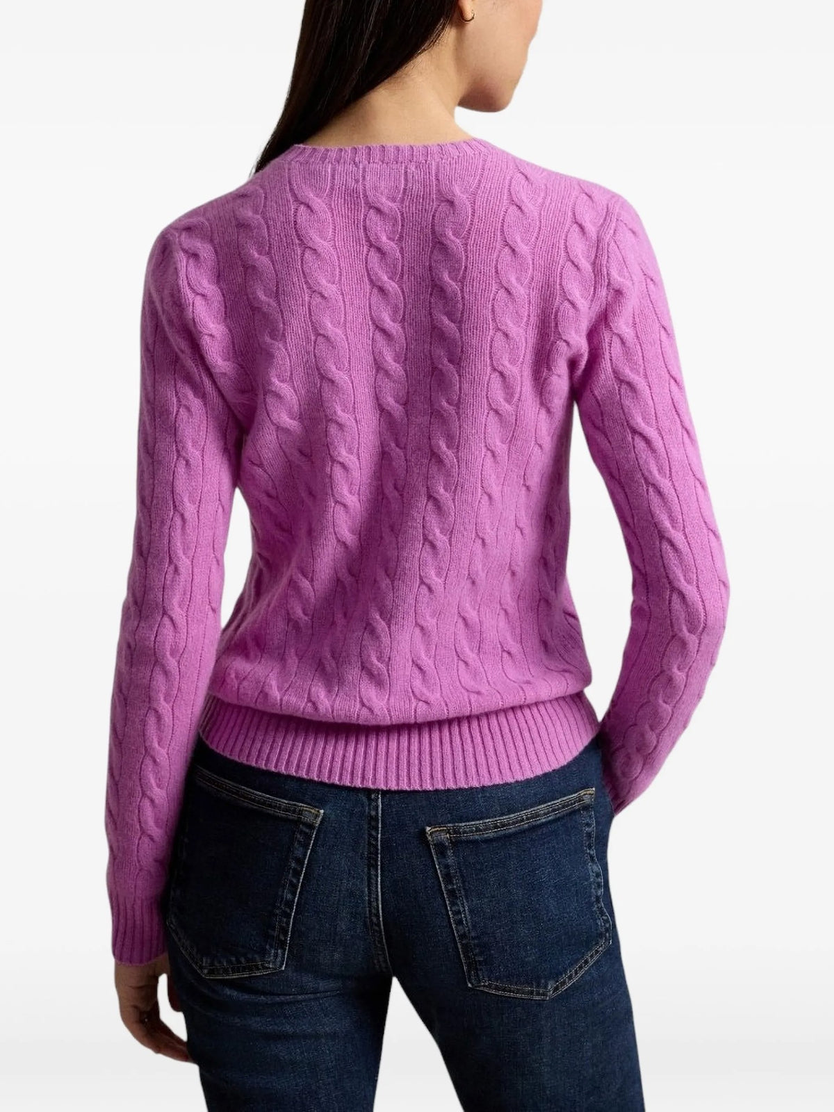 Maglione Trecce Girocollo - Rosa