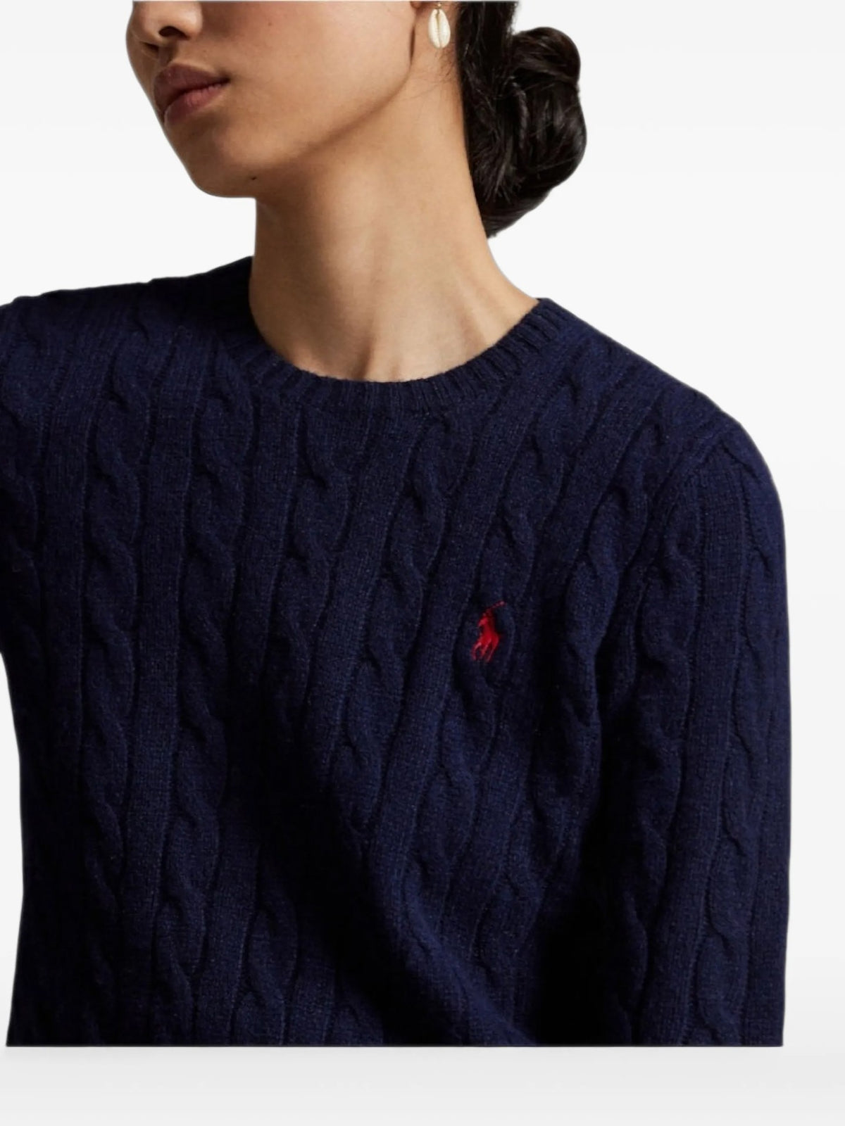 Maglione Trecce Girocollo - Blu