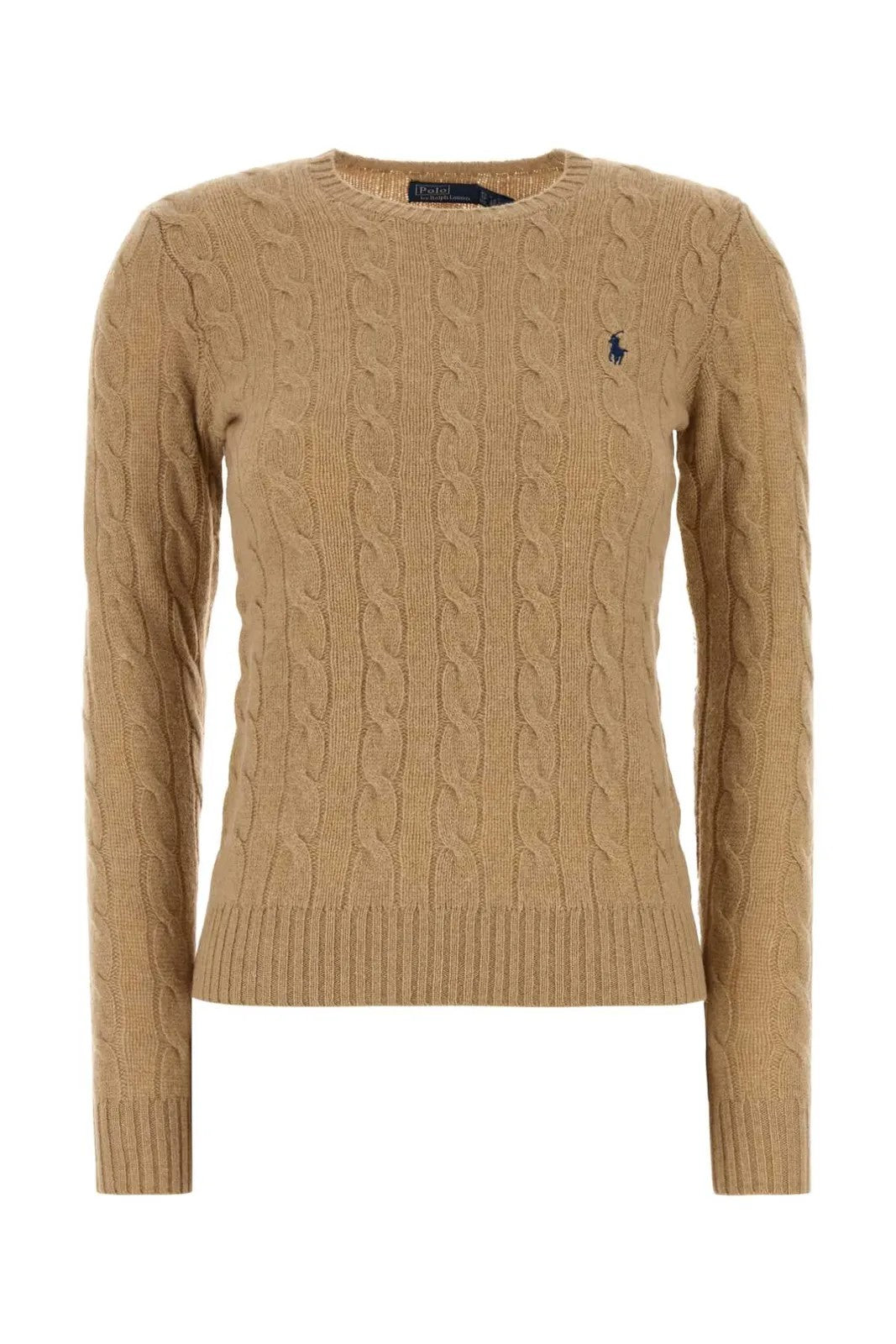 Maglione Trecce Girocollo - Cammello