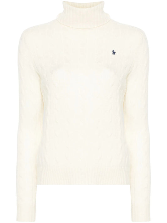 Maglione A Collo Alto - Bianco