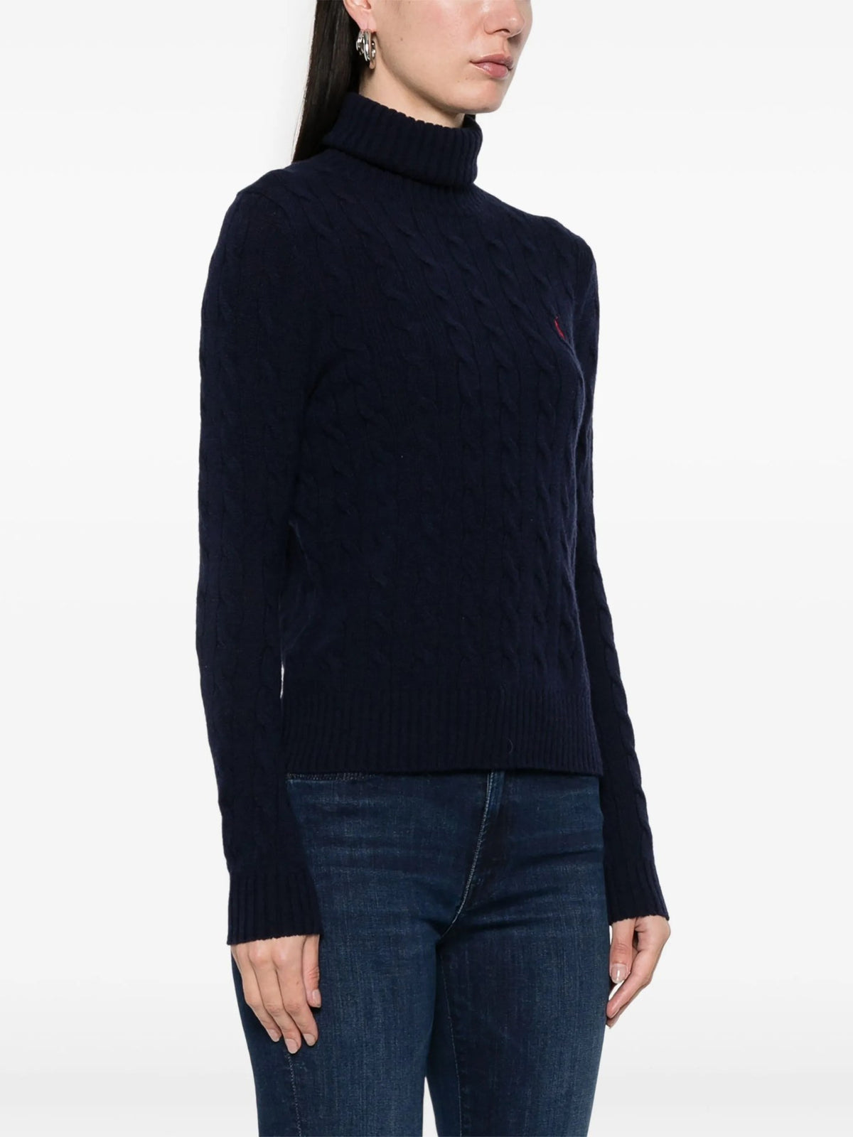 Maglione A Collo Alto - Blu