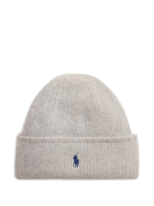 Berretto Con Logo Ricamato - Grigio