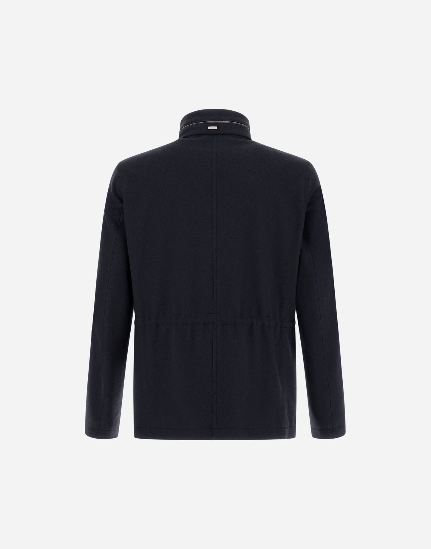 FIELD JACKET IN CASHMERE, LANA E SUEDE EFFECT - BLU
