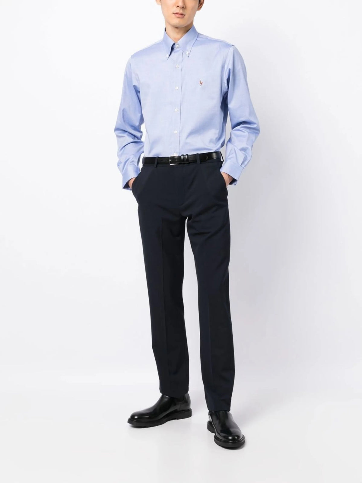 Camicia Con Ricamo - Azzurro