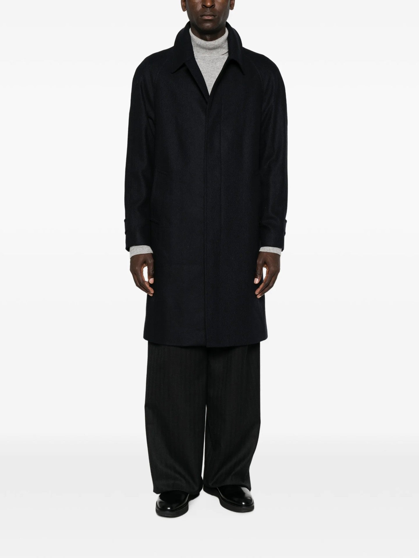 Cappotto con maniche raglan - BLU