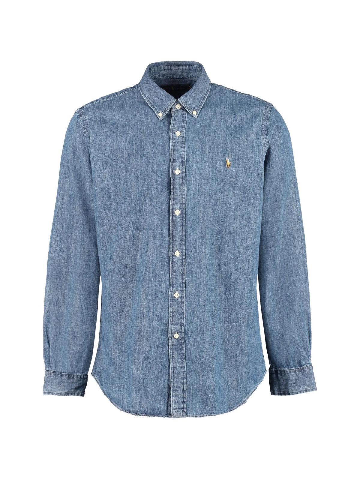 Camicia Denim Custom Fit - Azzurro