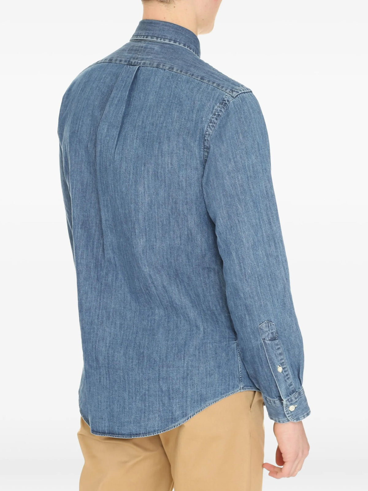 Camicia Denim Custom Fit - Azzurro