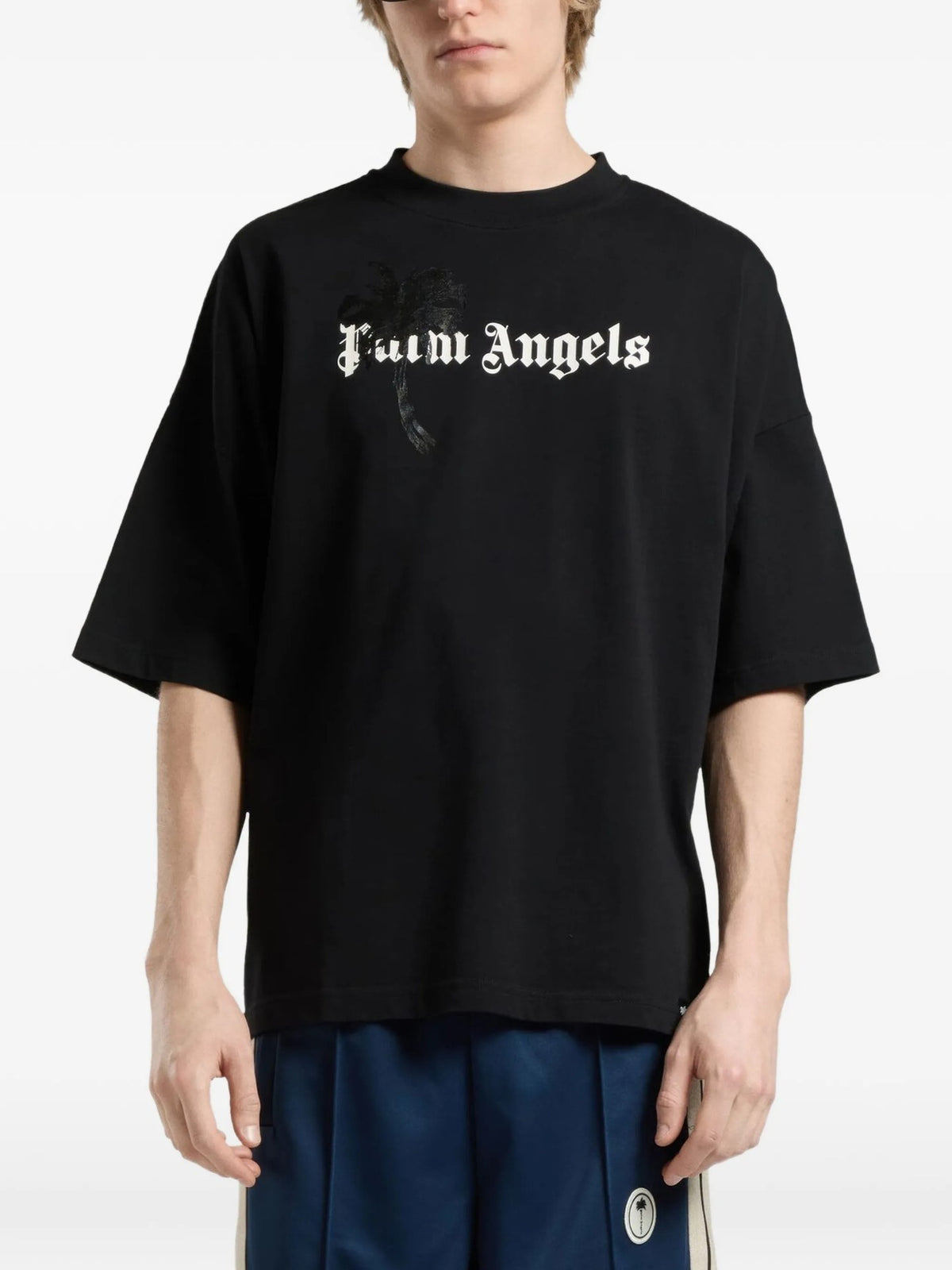 Palm Drift Loose Tee - Nero