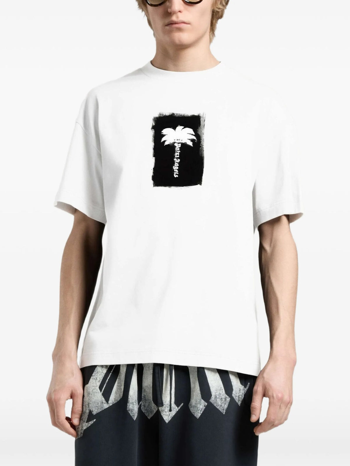 Brushed Palm Tree Regular Tee - Bianco
