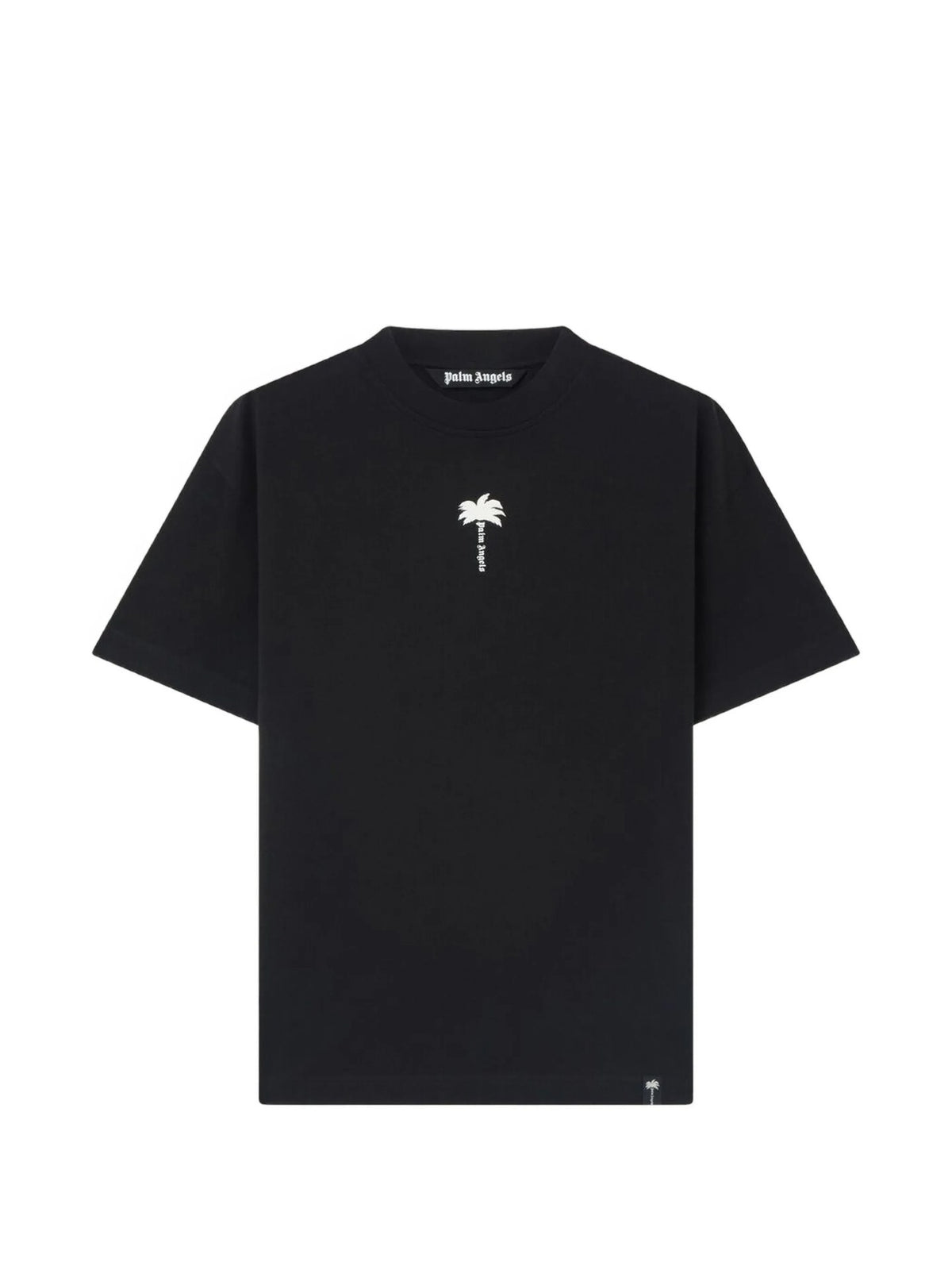 T-Shirt Regolare Con Stampa Palma - Nero