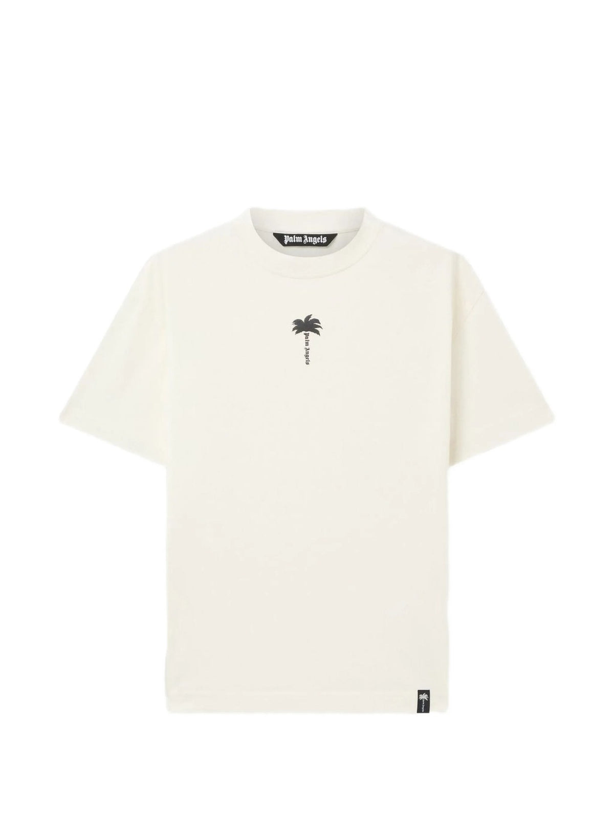 T-Shirt Regolare Con Stampa Palma - Bianco