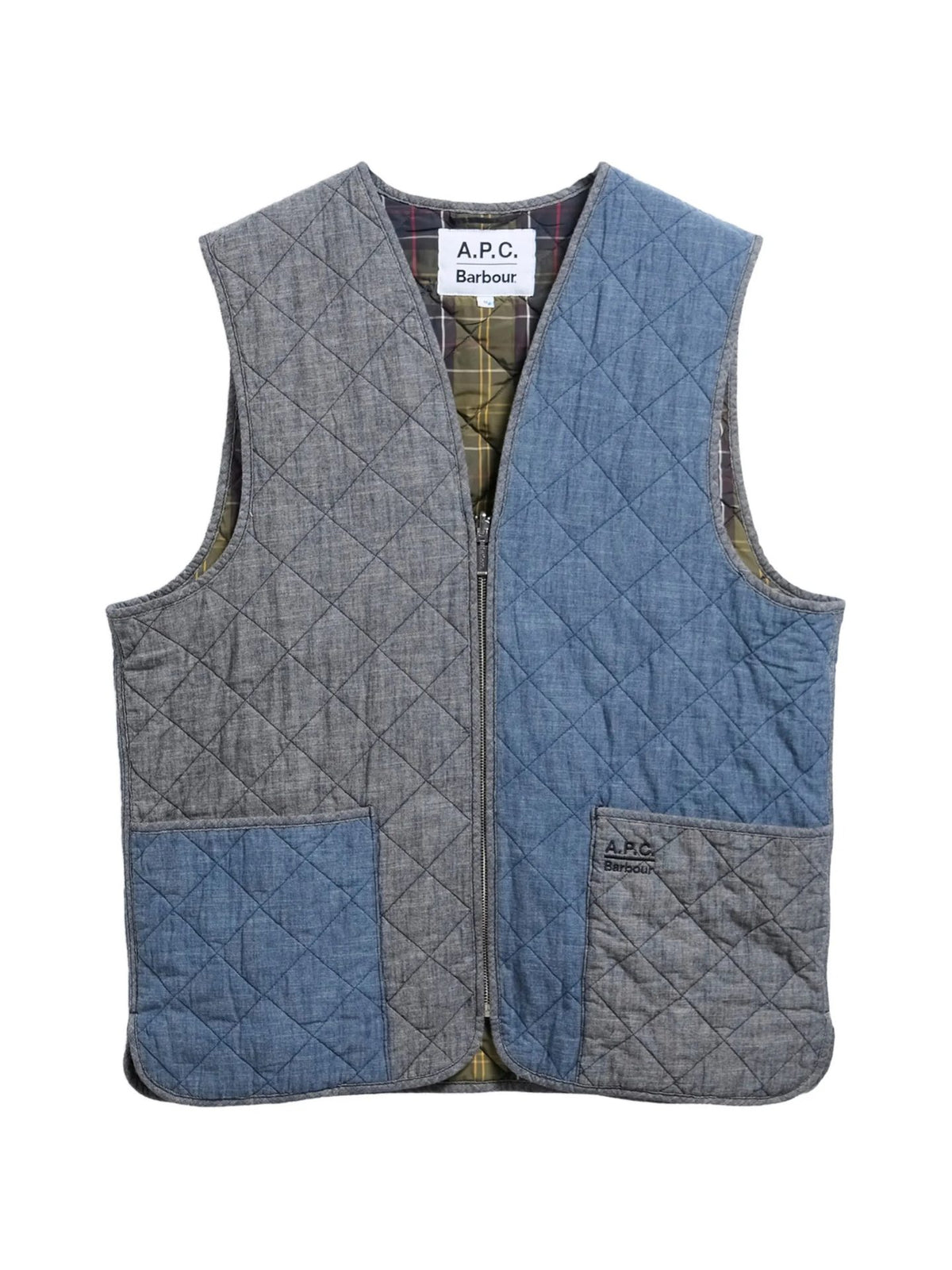 Barbour X Apc Zip In Quilt - Chambray