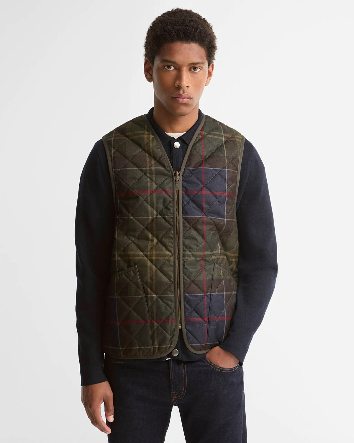 Gilet In Tartan Icons - Verde