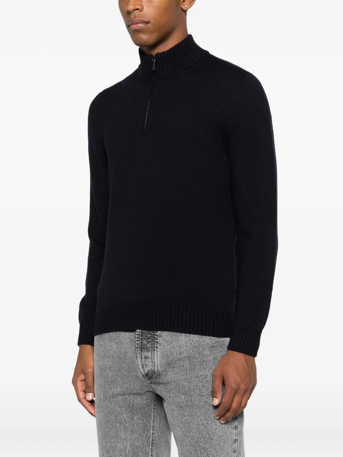 Maglia Mezza Zip - Blu