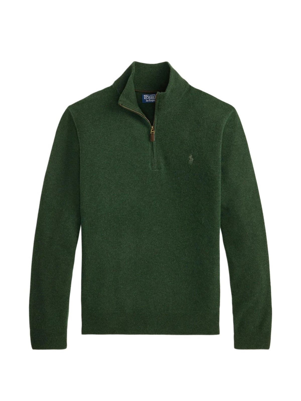 Maglione Con Mezza Zip - Verde