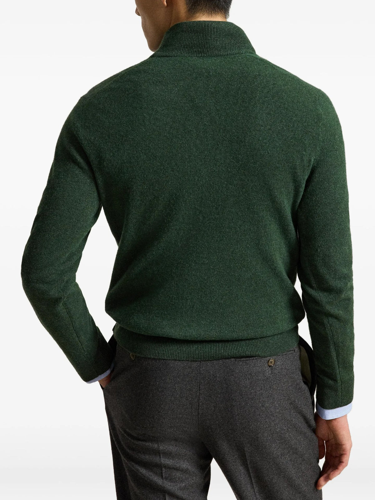 Maglione Con Mezza Zip - Verde