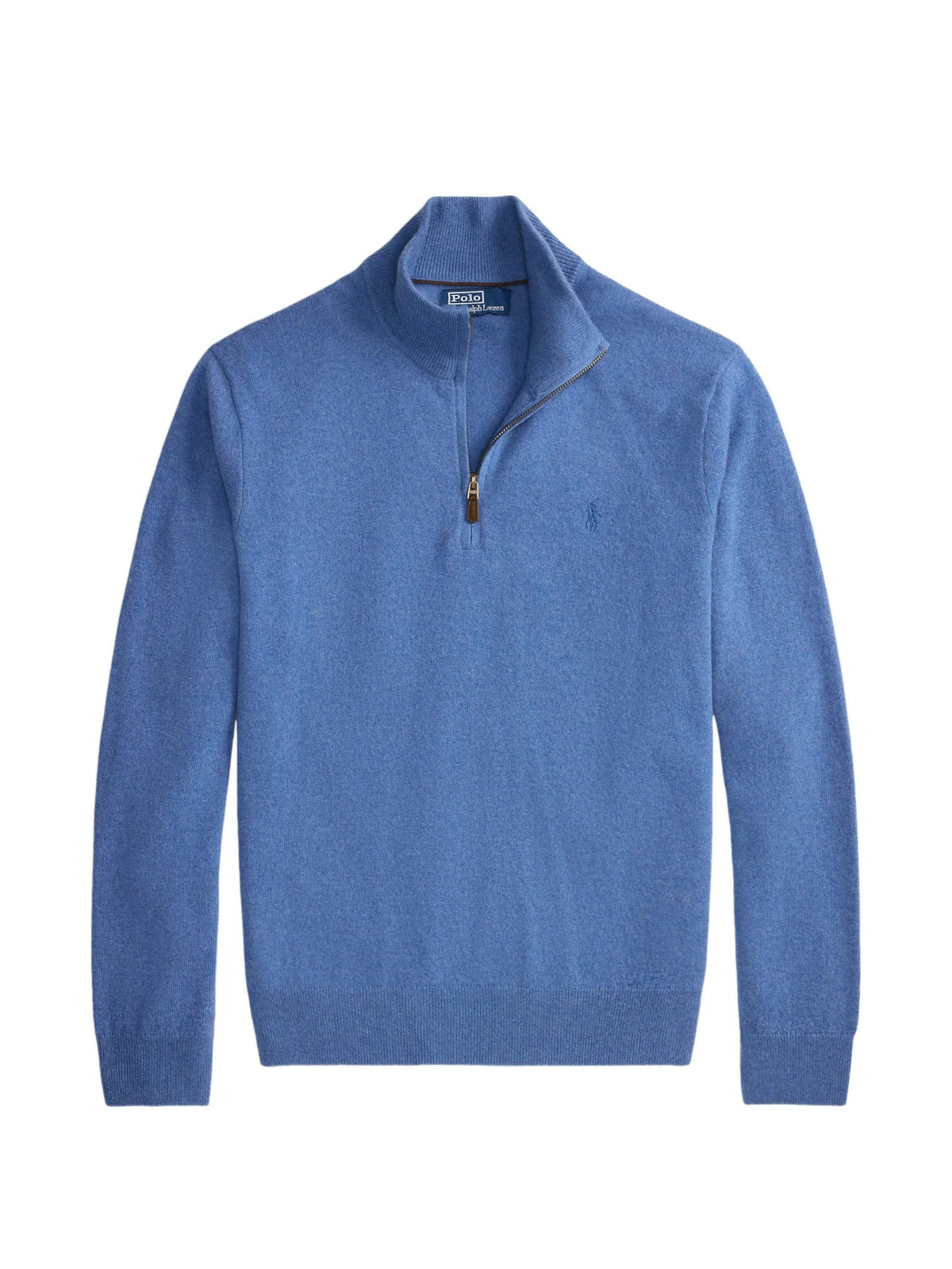 Maglione Con Mezza Zip - Azzurro