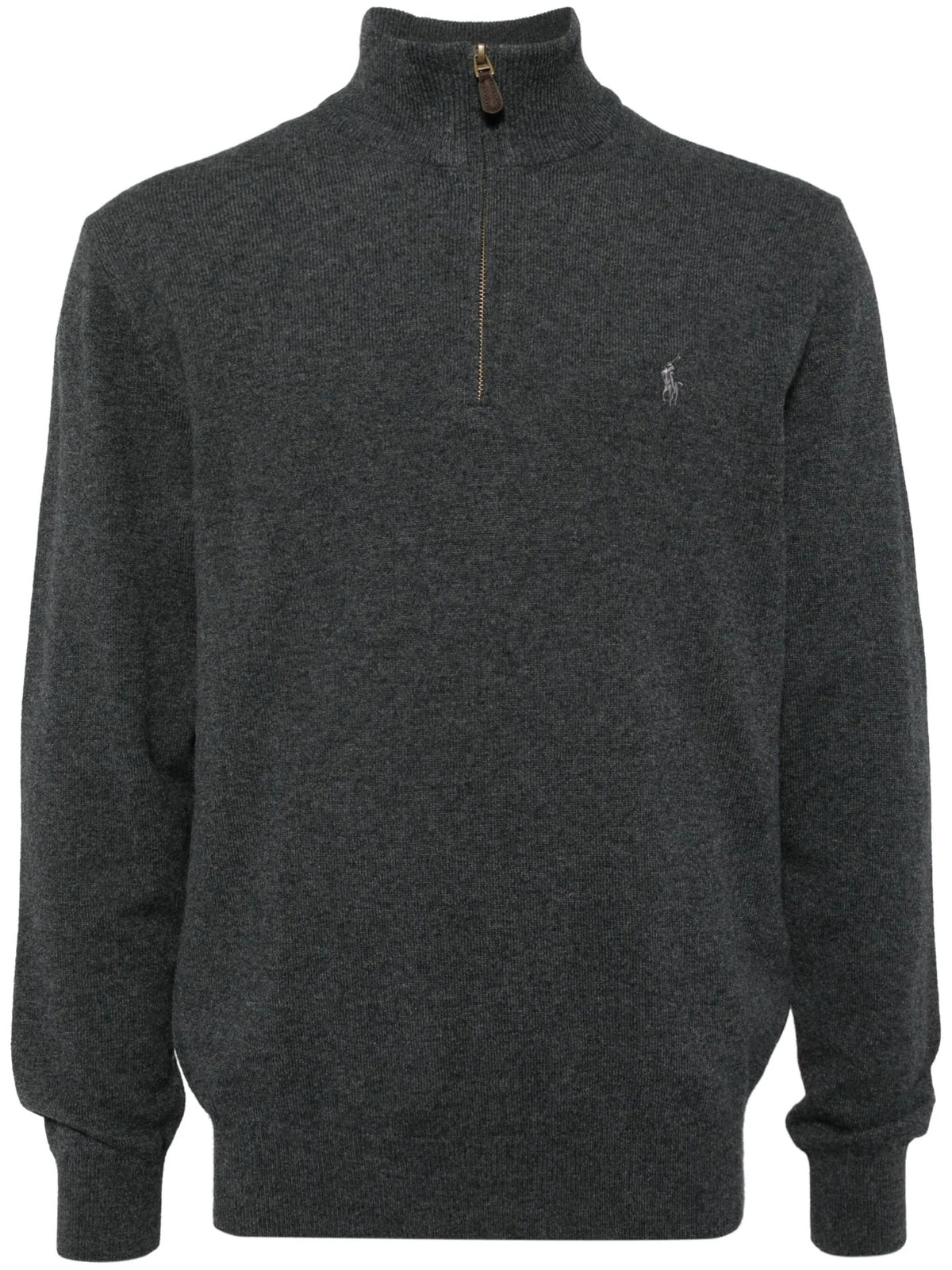 Maglione Con Mezza Zip - Antracite