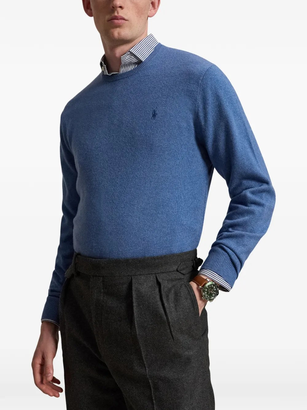 Maglione Girocollo - Azzurro