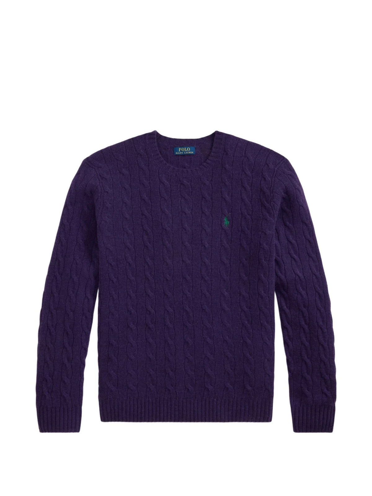 Maglione Girocollo A Trecce - Viola