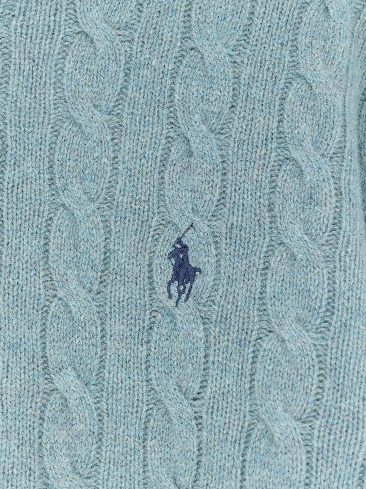 Maglione Girocollo A Trecce - Azzurro