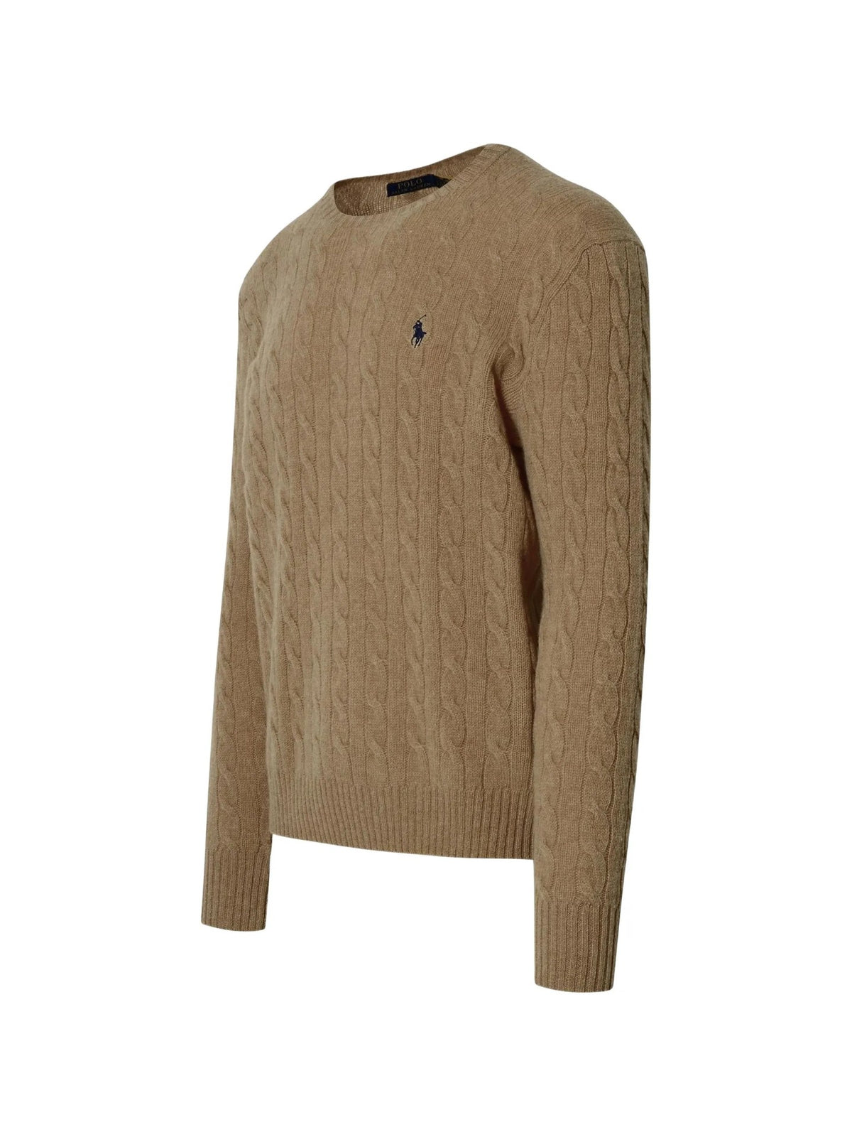 Maglione Girocollo A Trecce - Beige