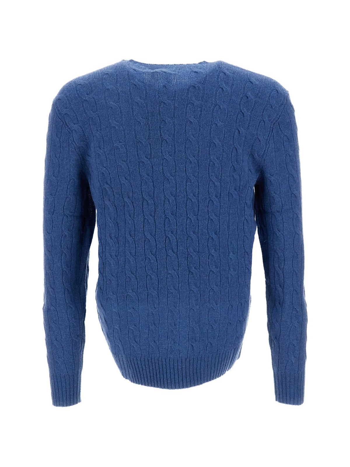 Maglione Girocollo A Trecce - Azzurro
