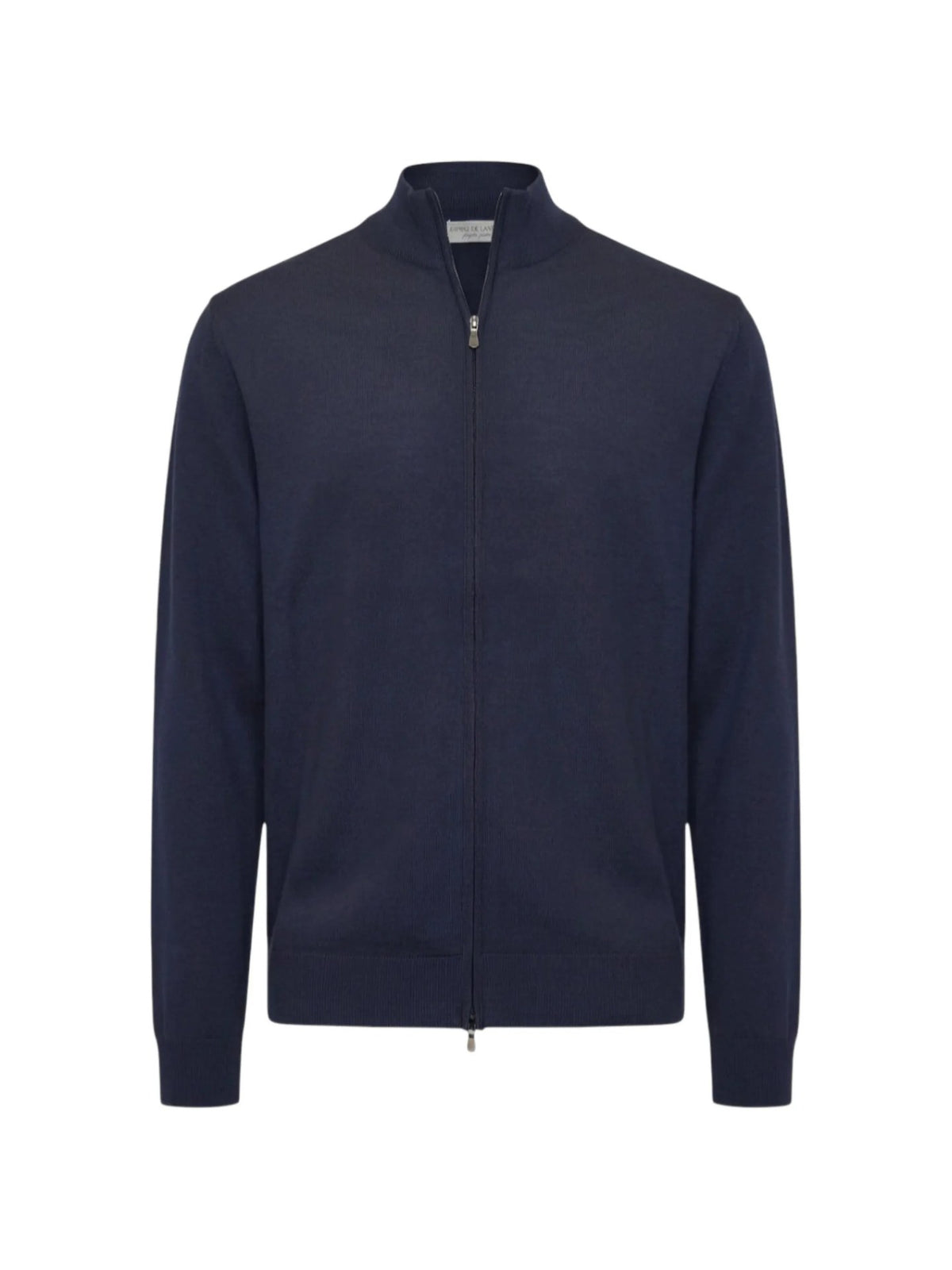 Cardigan Con Zip - Blu
