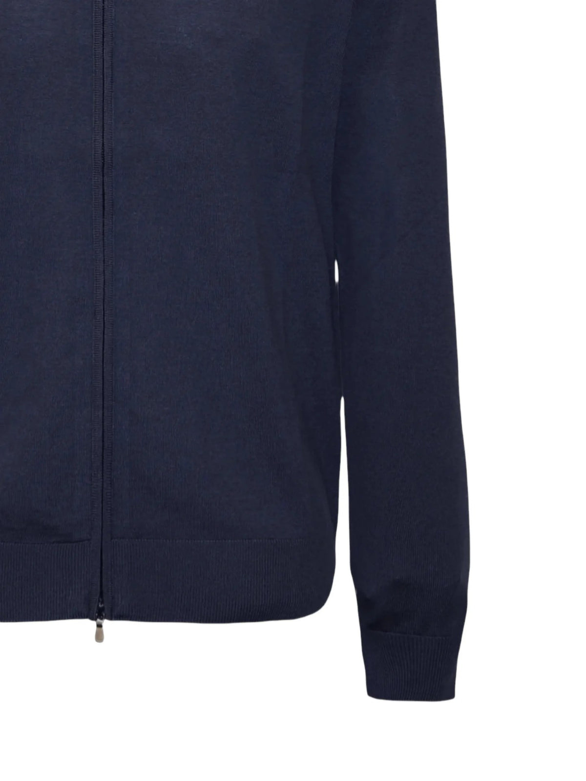 Cardigan Con Zip - Blu