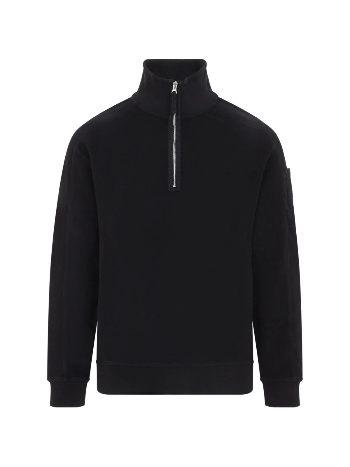 Felpa Con Zip - Nero