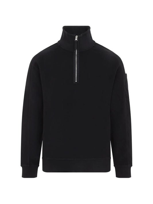 Felpa Con Zip - Nero