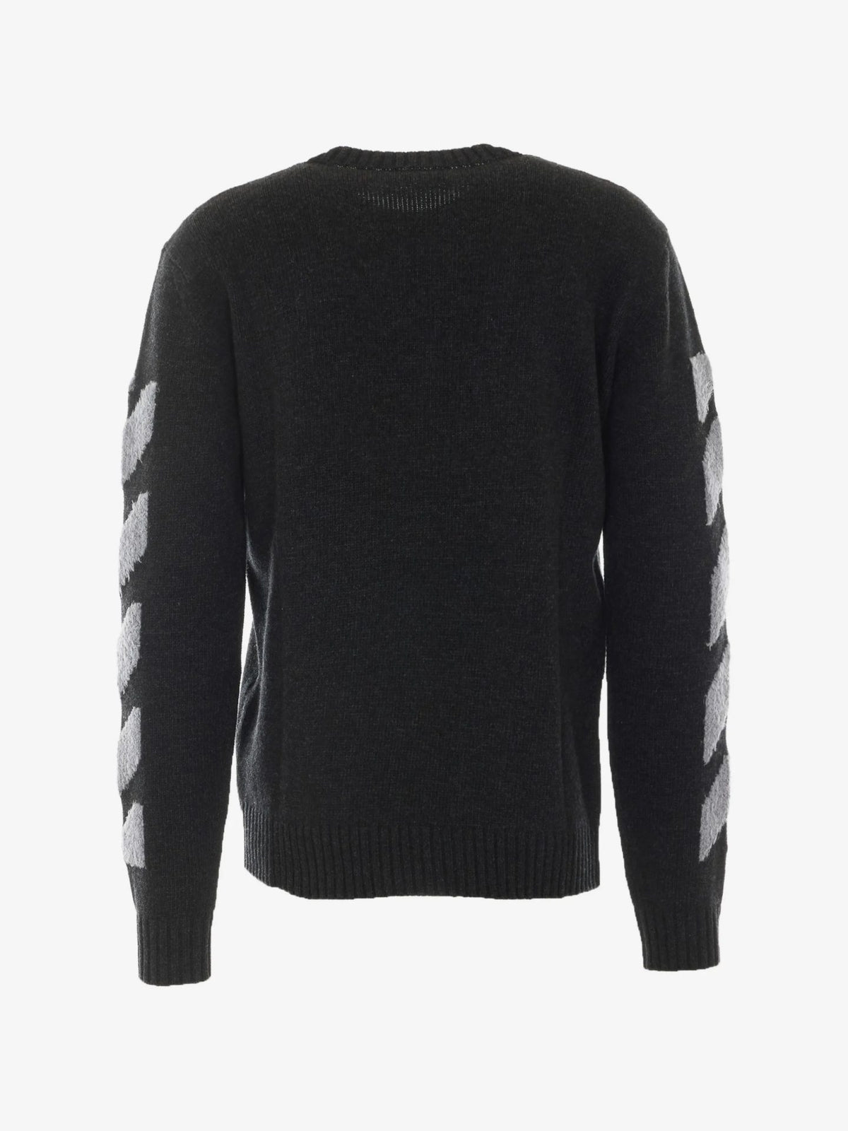 Diag Fuzzy Knit Crewneck - Antracite