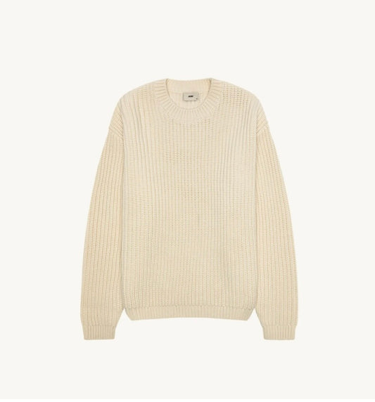 Felpa Lavorata A Maglia Unisex - Panna