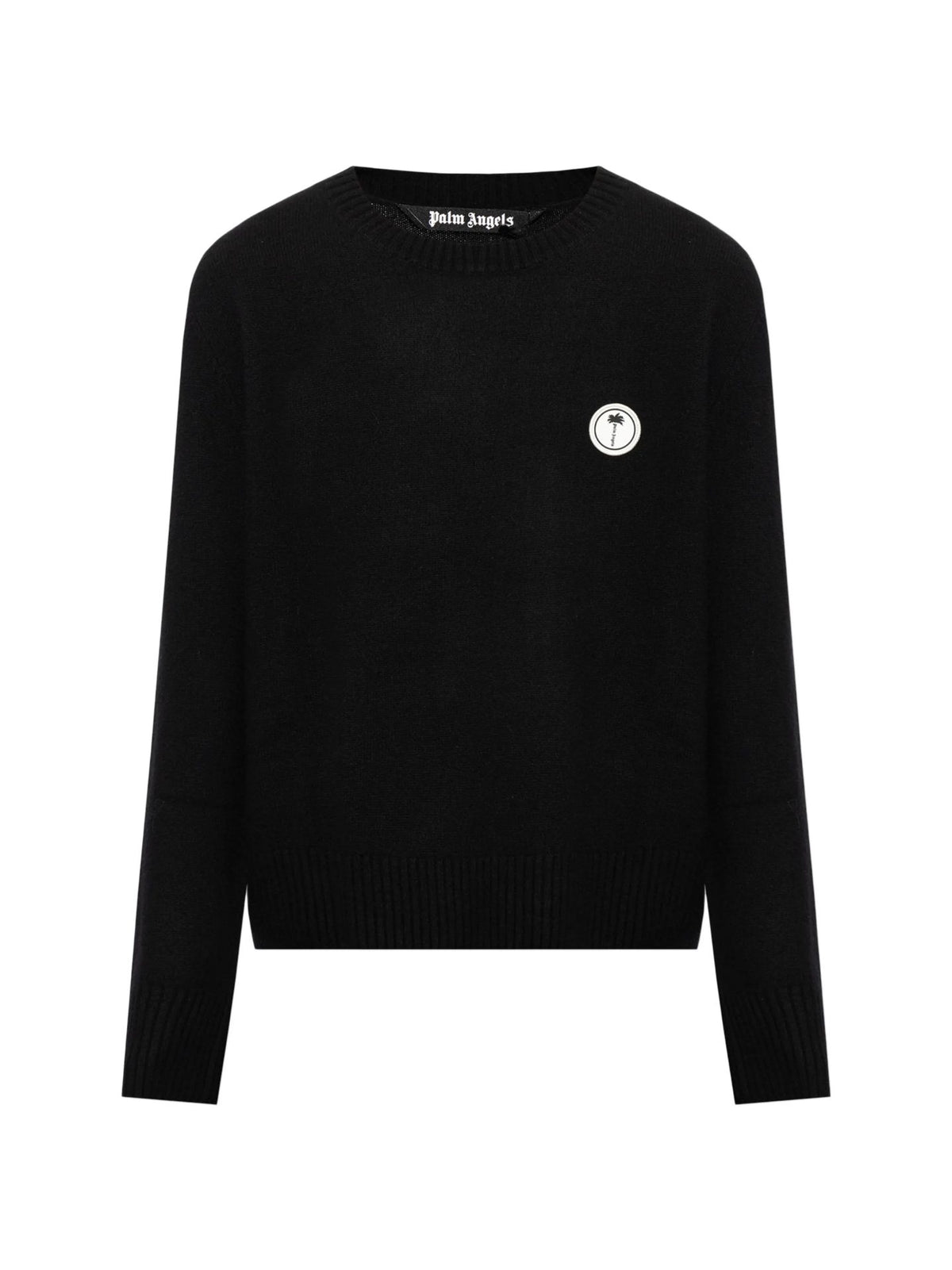 Maglione In Lana Con Logo - Nero