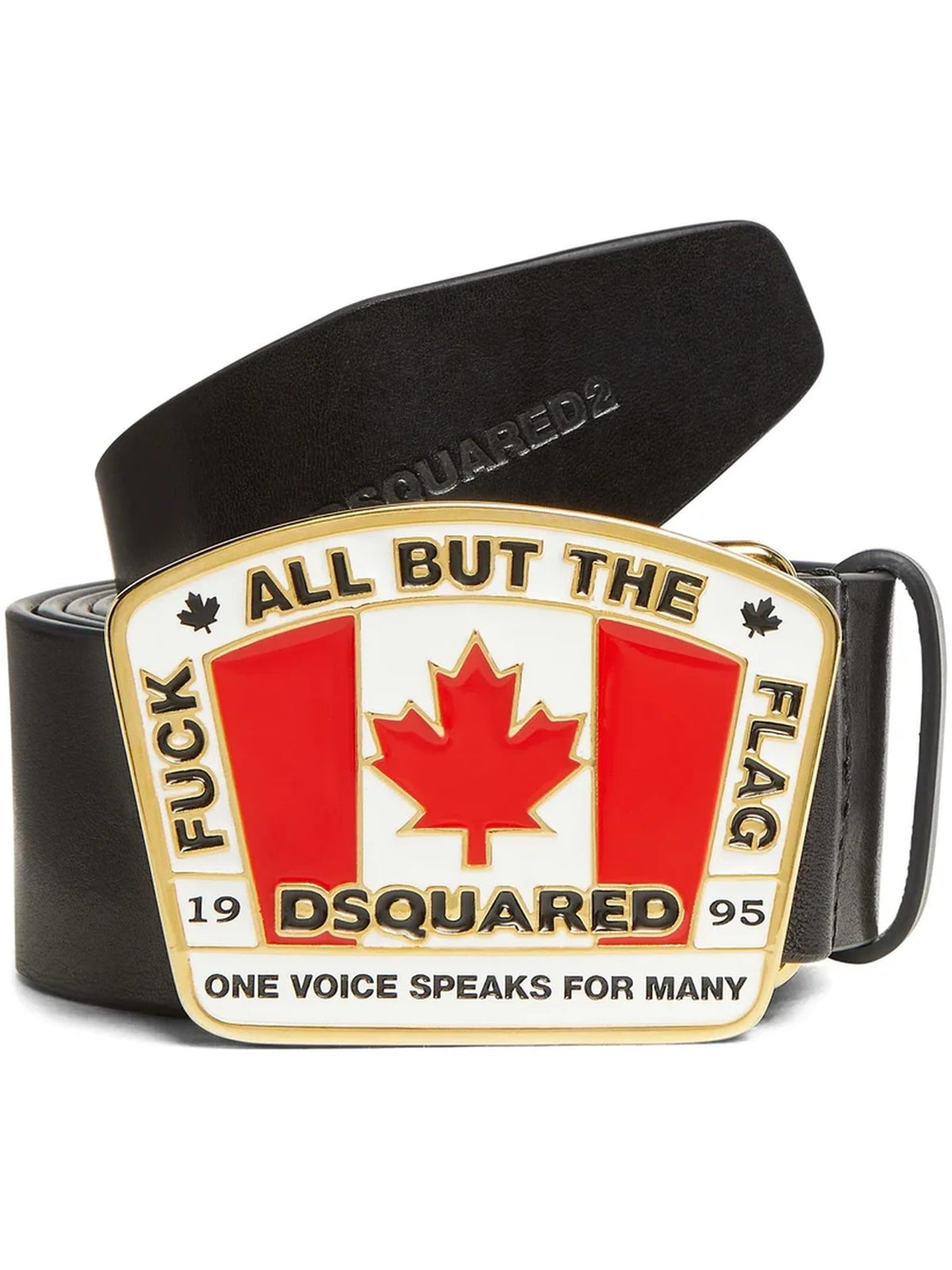 Cintura Canadian Flag Con Placca Logo - Nero