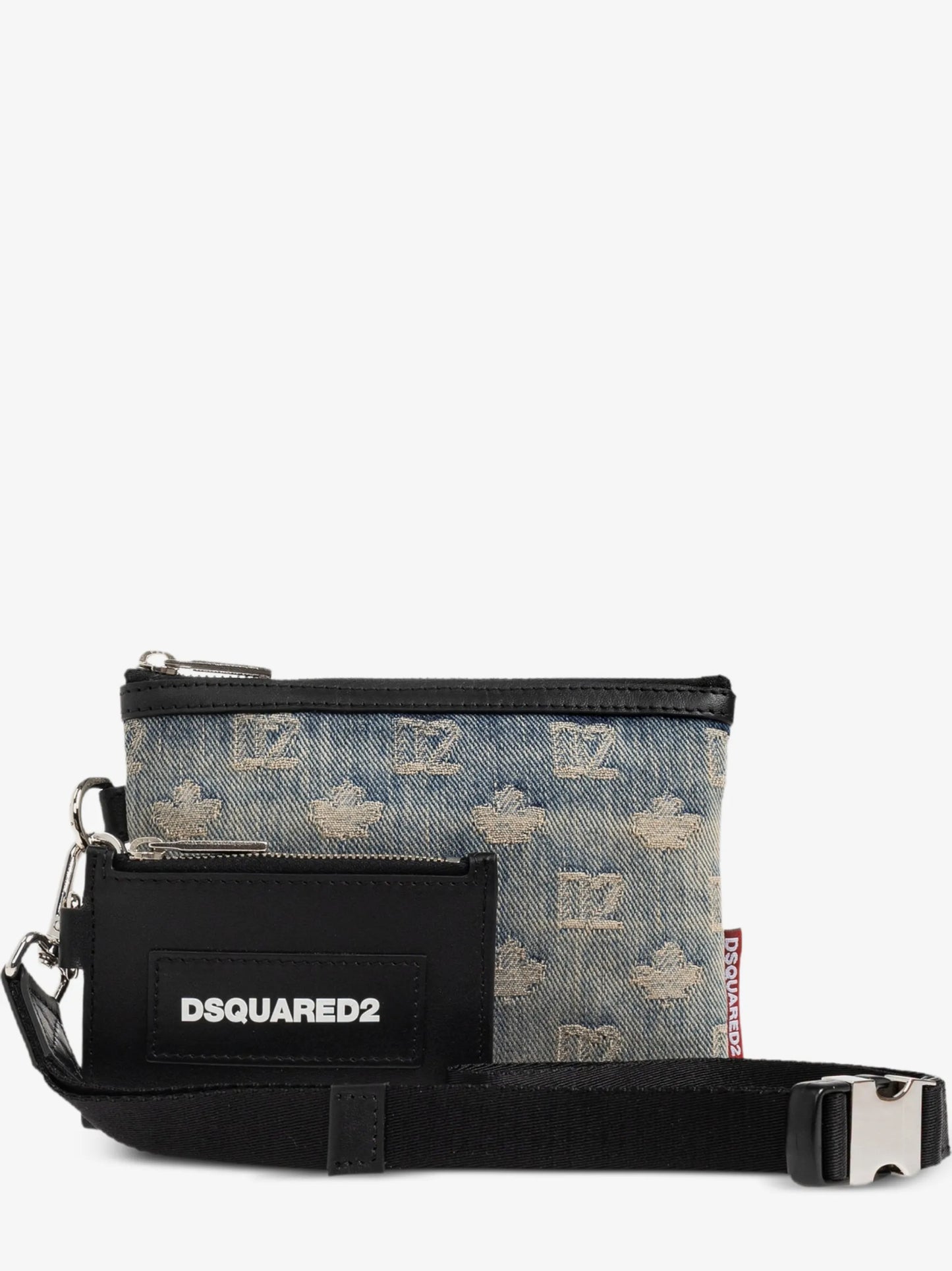 Dsquared2 - Neck Pouch Denimmonogram+Vitello - Azzurro