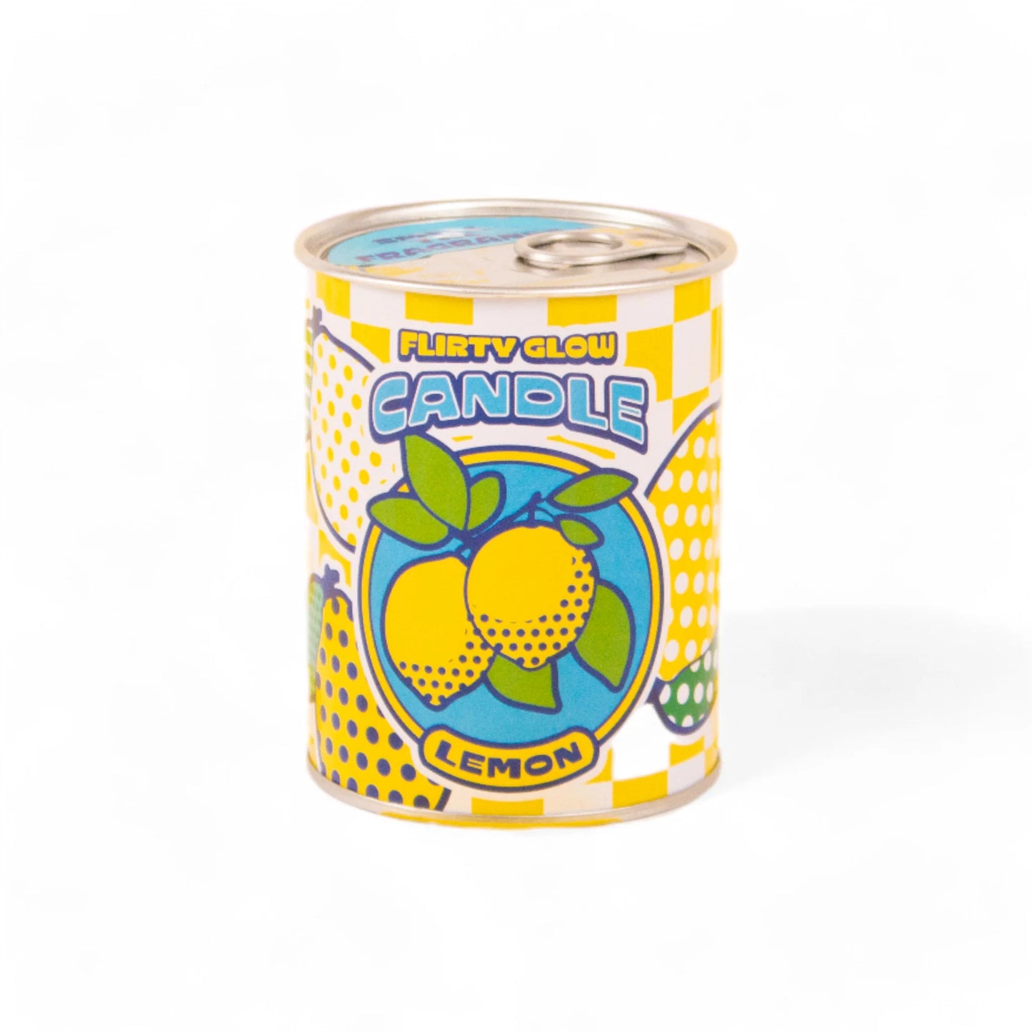 Seletti - Candela "Flirty Glow" In Cera E Latta Ø 7,5 H. 9,7 Cm - Lemon - Nessuno