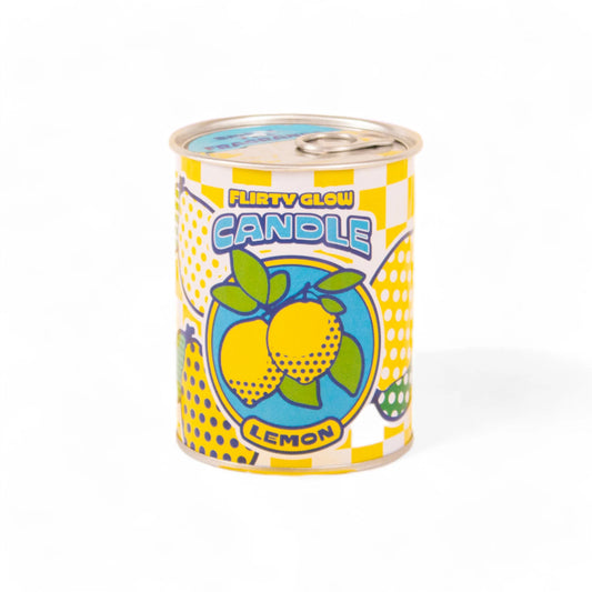 Seletti - Candela "Flirty Glow" In Cera E Latta Ø 7,5 H. 9,7 Cm - Lemon - Nessuno