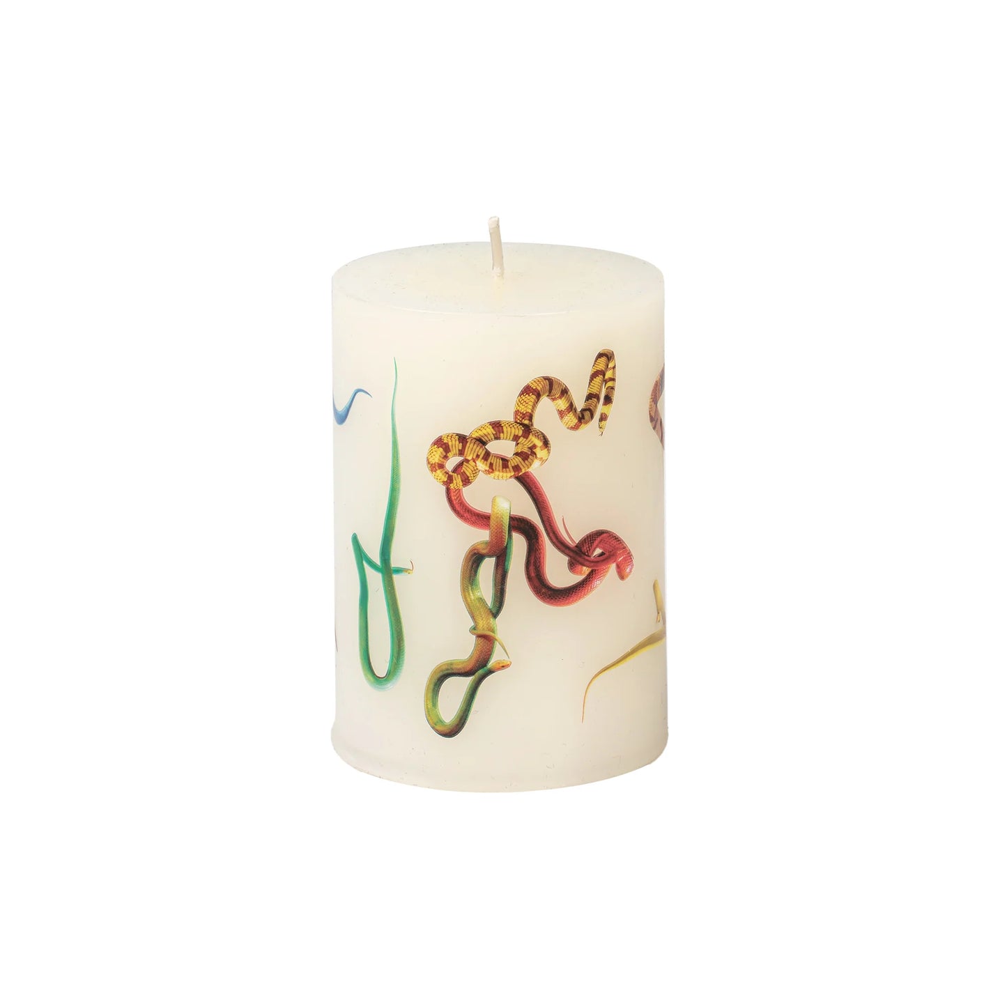 Seletti - Candela Grande Toiletpaper "Snakes White" Cm 7x7 H. 10 - Bianco