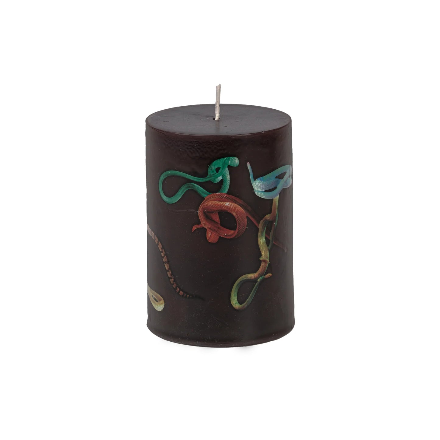 Seletti - Candela Grande Toiletpaper "Snakes Black" Cm 7x7 H. 10 - Nero