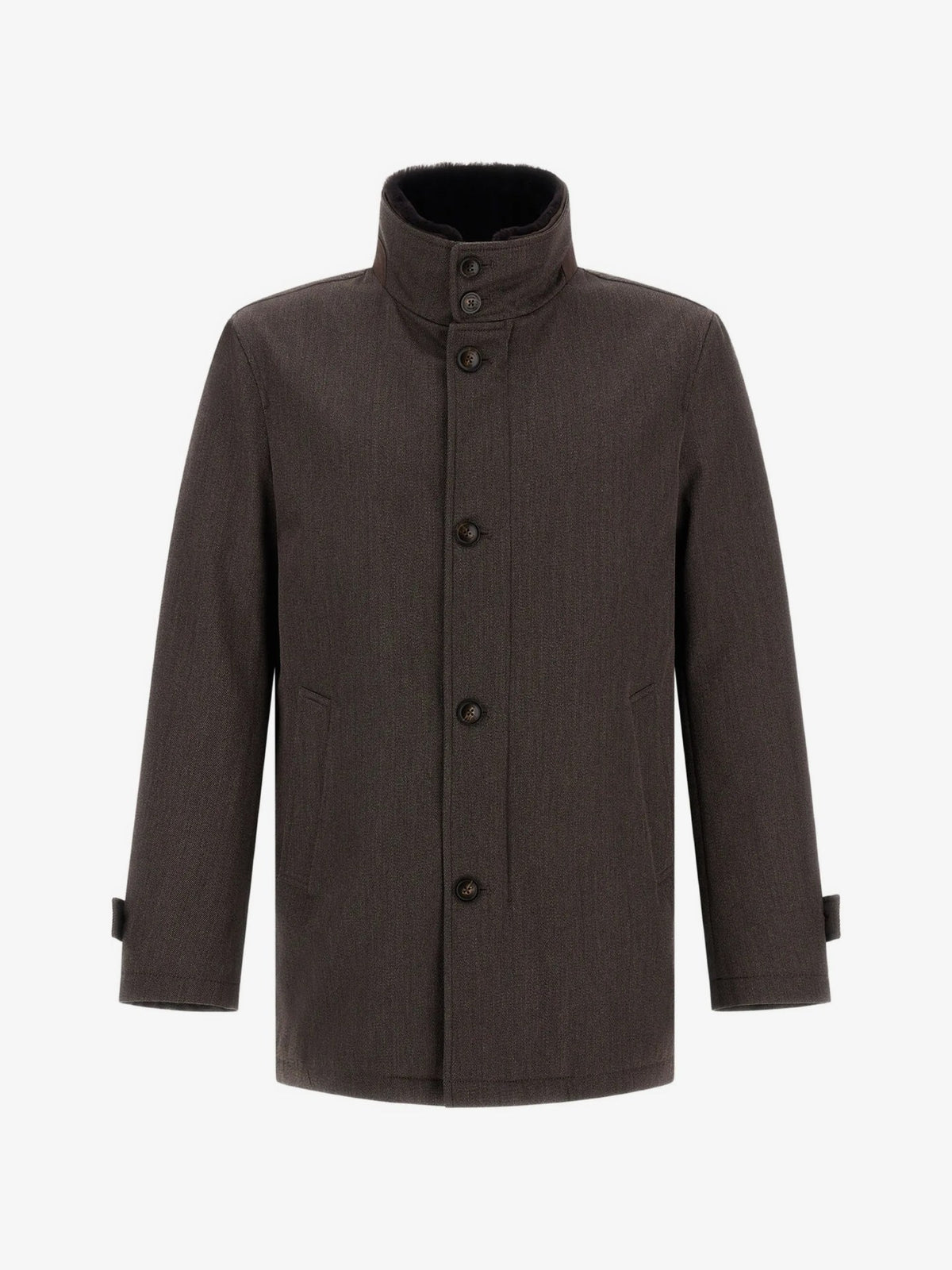 Cappotto Corto In Loro Piana Storm System® - Moro