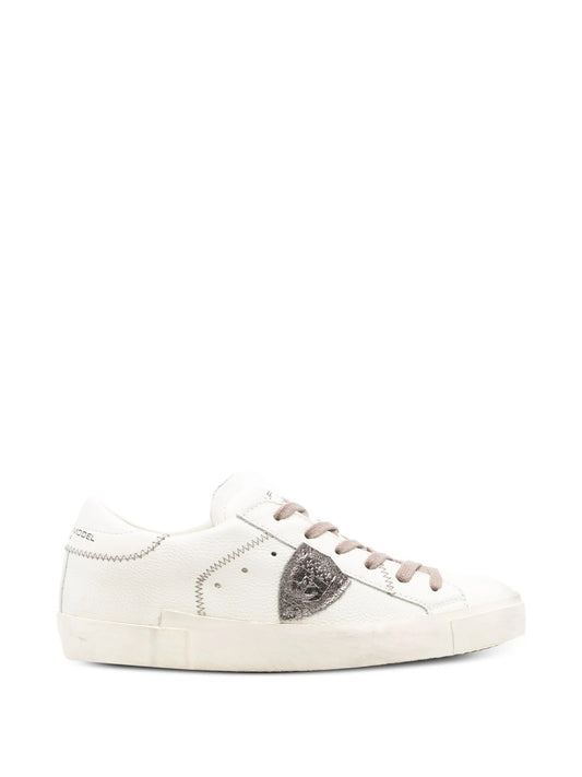 Sneakers Prsx Leopardate - Bianco