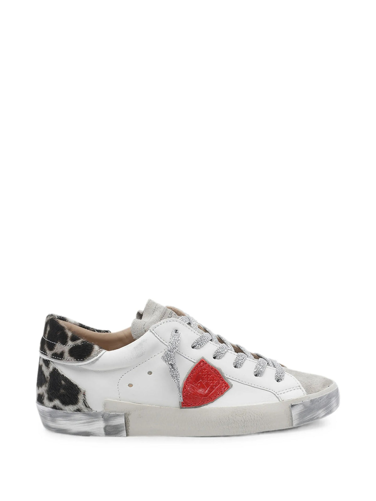 Sneakers Prsx Leopardate - Bianco
