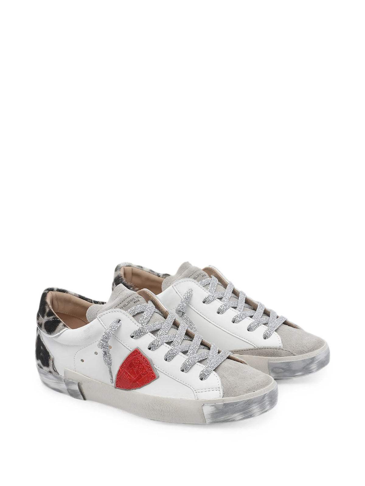 Sneakers Prsx Leopardate - Bianco