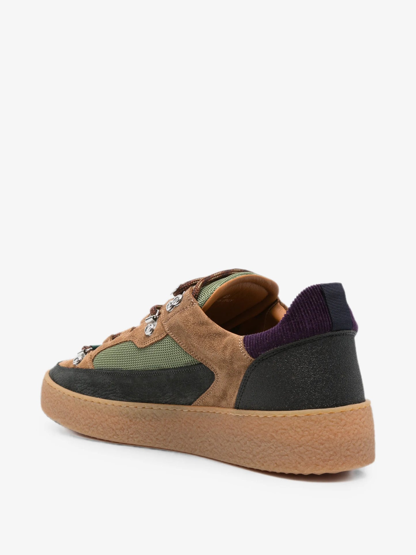 Dsquared2 - Sneakersnabuk+Crosta+Tessuto Tecnico - Marrone / Verde