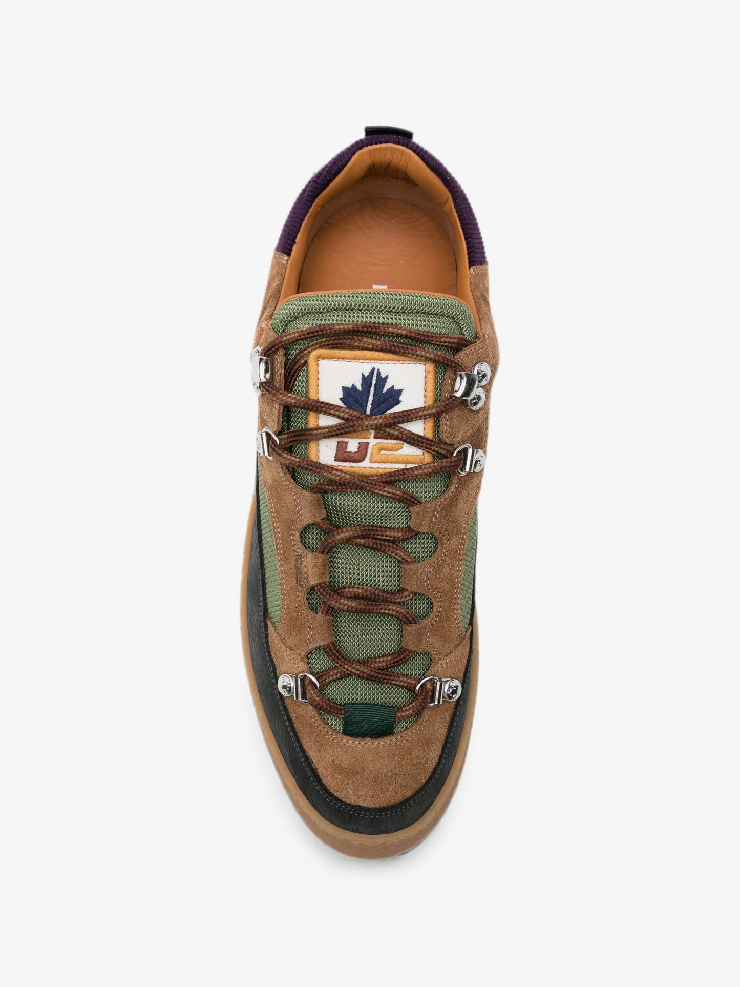 Dsquared2 - Sneakersnabuk+Crosta+Tessuto Tecnico - Marrone / Verde