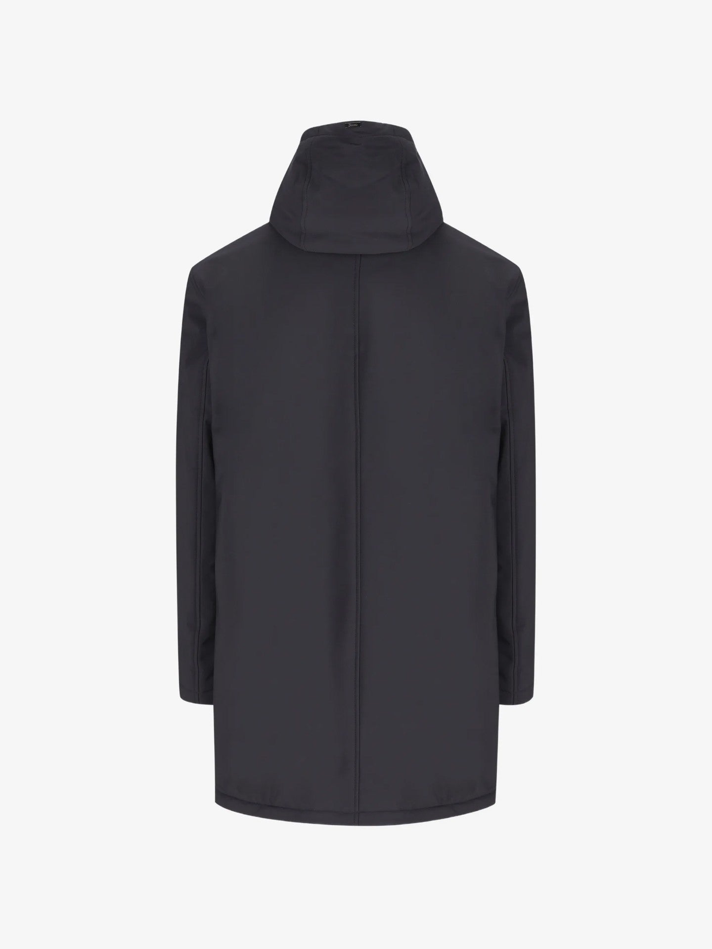 Cappotto monopetto con cappuccio - BLU